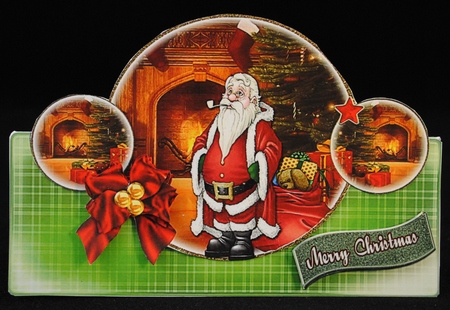 Standup Mini Kit -Merry Christmas # 8 -Santa Warming Up by Yvonne Middleton