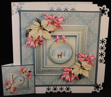 Cristmasball and poinsettias by Yvonne Middleton