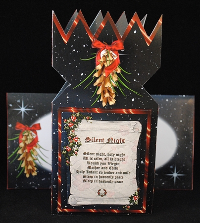 Christmas cracker card kit Silent Night by Yvonne Middleton