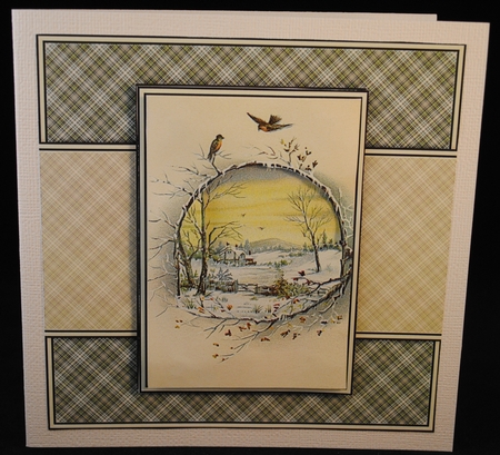 Snow Scene and Robins Mini Kit by Yvonne Middleton