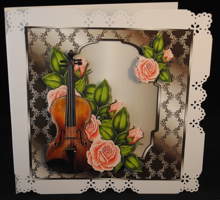  Music & pink Roses by Yvonne Middleton