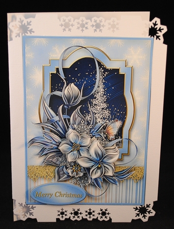 Frosty Night Decoupage Card Front by Yvonne Middleton