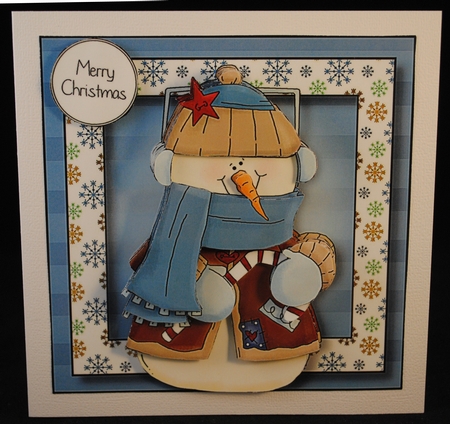 Candy Cane Snowman by Yvonne Middleton