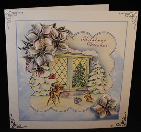 Christmas animals 7x7 card by Yvonne Middleton