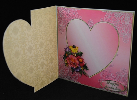 Mixed Posy - Offset Heart Card Mini Kit by Yvonne Middleton