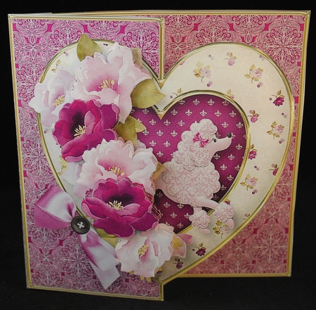 Pretty Poodle - Offset Heart Card Mini Kit by Yvonne Middleton