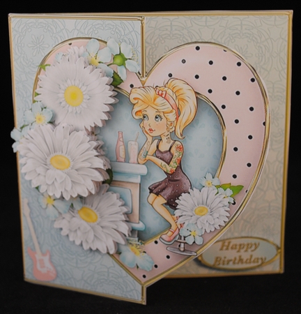 Rock Chick - Offset Heart Card Mini Kit by Yvonne Middleton