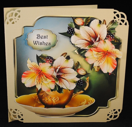 Peruvian Lilies - Teacup & Saucer by Yvonne Middleton