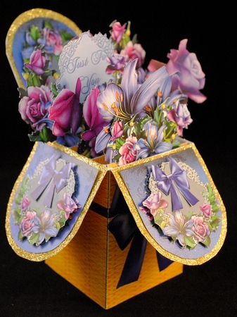POP UP BOX 3D DECOUPAGE CARD KIT - FLOWER BASKET by Yvonne Middleton