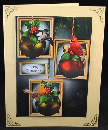 Frame Trio Christmas - Birds & Baubles by Yvonne Middleton