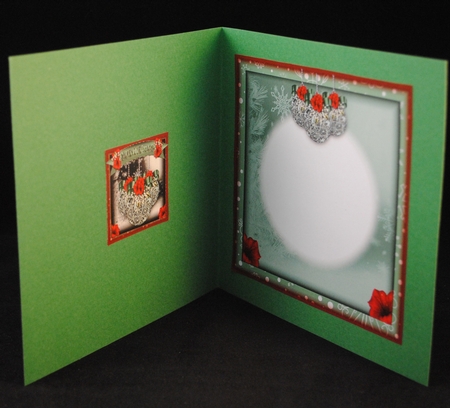 Teal Baubles Card Front Kit 8x8 by Yvonne Middleton
