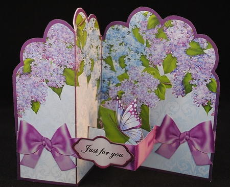 Z-Fold Pop-up  Just Lilacs  by Yvonne Middleton