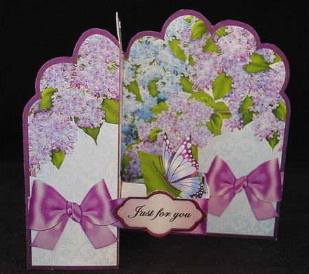 Z-Fold Pop-up  Just Lilacs  by Yvonne Middleton