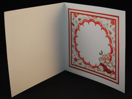 CHRISTMAS MOUSE IN SANTA HAT 8x8 Decoupage & Insert Mini Kit by Yvonne Middleton