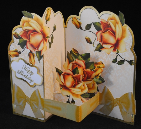 Z-Fold Yellow Roses by Yvonne Middleton