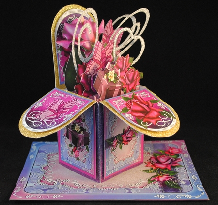 POP UP 3D BOX DECOUPAGE CARD KIT - BIRTHDAY ROSES by Yvonne Middleton
