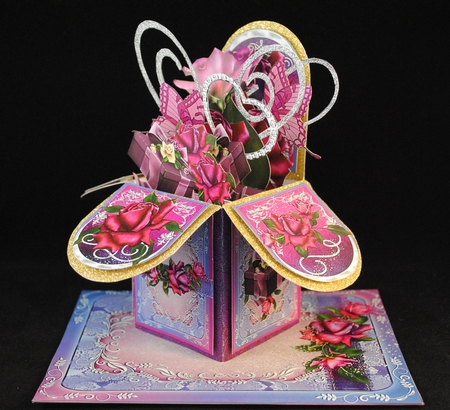 POP UP 3D BOX DECOUPAGE CARD KIT - BIRTHDAY ROSES by Yvonne Middleton