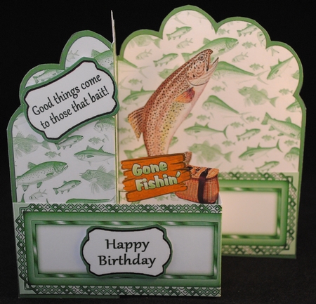 Z-Fold pop-up Gone fishin by Yvonne Middleton
