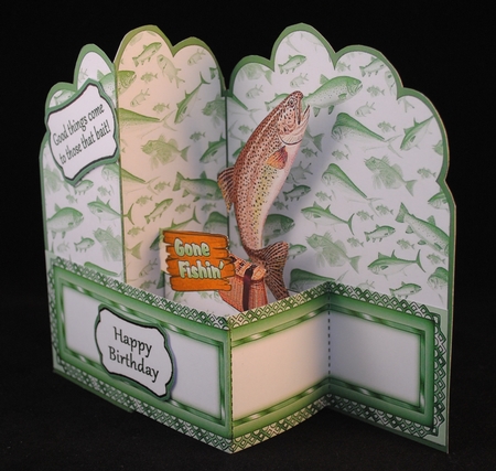 Z-Fold pop-up Gone fishin by Yvonne Middleton