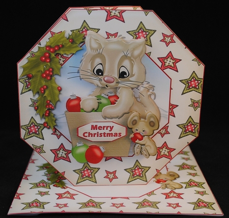 Decorating For Christmas Large Octagonal Card Kit by Yvonne Middleton
