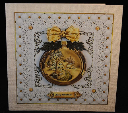 Golden Christmas  Bauble by Yvonne Middleton