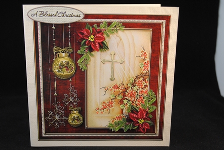 A Christmas Blessing Vintage Scene by Yvonne Middleton