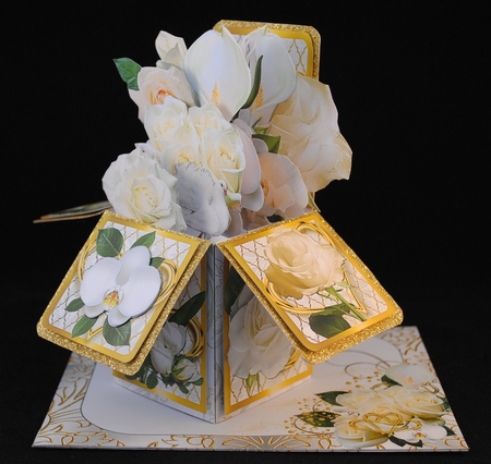 POP UP BOX CARD KIT - THE BOUQUET WEDDING BRIDAL by Yvonne Middleton