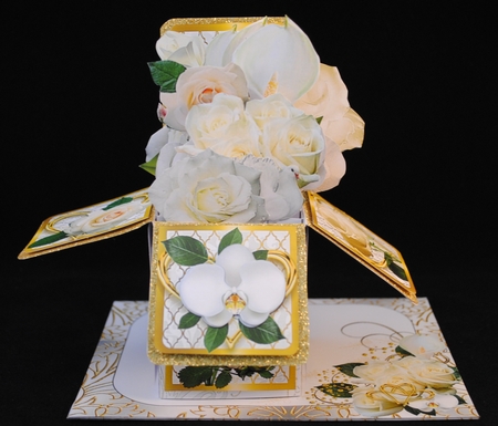POP UP BOX CARD KIT - THE BOUQUET WEDDING BRIDAL by Yvonne Middleton