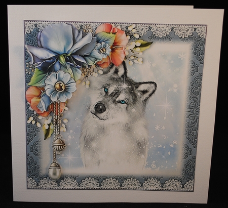 The Winter Wolf Card Front Kit 8x8 by Yvonne Middleton