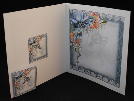 The Winter Wolf Card Front Kit 8x8 by Yvonne Middleton