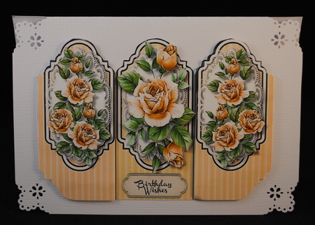 Beautiful Tri card with Cream   by Yvonne Middleton