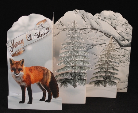 Frosty Fox Foldover Card by Yvonne Middleton