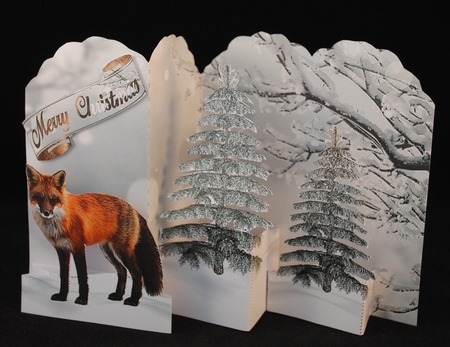 Frosty Fox Foldover Card by Yvonne Middleton