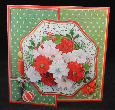 A Christmas Bouquet - Offset Octagon Card Mini Kit by Yvonne Middleton