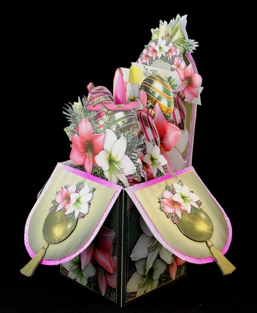 Christmas Holiday Amaryllis PopUp Box Kit by Yvonne Middleton