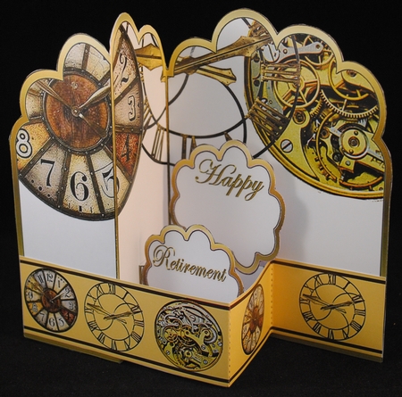 Z-Fold pop-up  Retirement Clocks by Yvonne Middleton