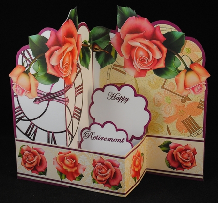 Z-Fold pop-up  Retirement Roses by Yvonne Middleton