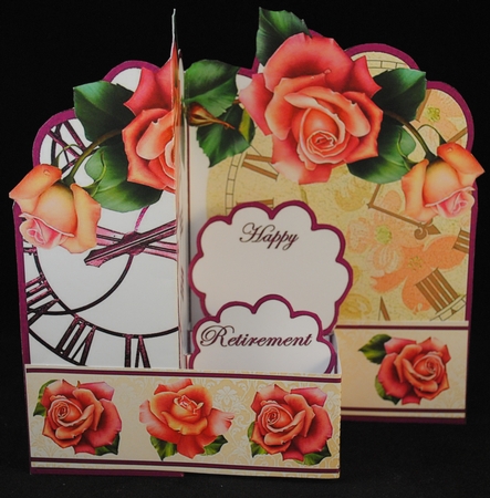 Z-Fold pop-up  Retirement Roses by Yvonne Middleton