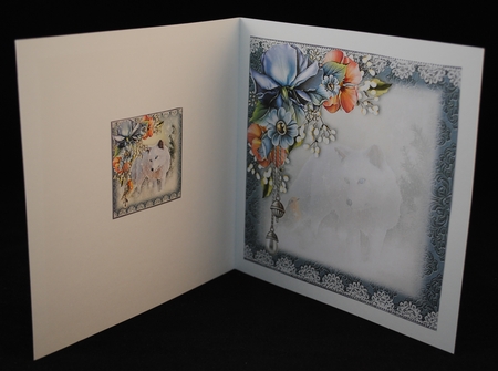 The White Fox and Robin Card Front  Kit by Yvonne Middleton
