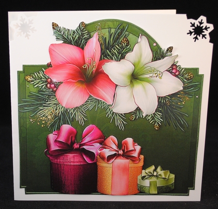 Beautiful Lilly With Presents 8x8  by Yvonne Middleton