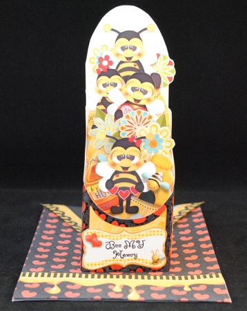 Bee My Honey  Popup Box Card & Envelope by Yvonne Middleton