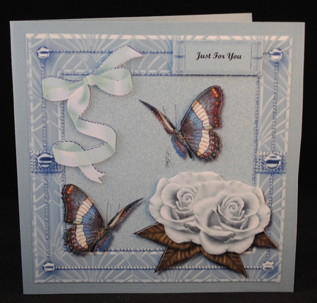 Vintage roses and Butterflies by Yvonne Middleton