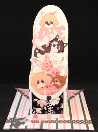 My Purrr-fect Valentine  Popup Box Card & Envelope by Yvonne Middleton