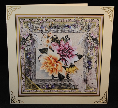 Dahlia and lace by Yvonne Middleton