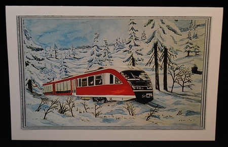 Watercolour Trains by Yvonne Middleton