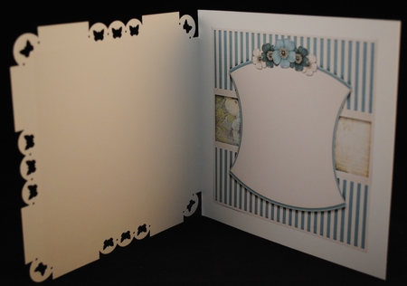 Vintage Flowers On Stripes 1173 by Yvonne Middleton