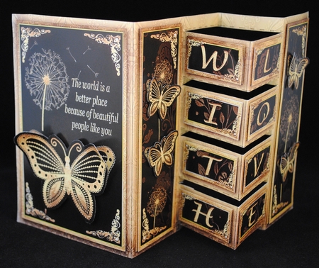 Golden Butterflies Blok Card Mini Kit by Yvonne Middleton
