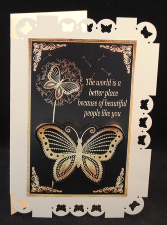 Golden Butterflies Blok Card Mini Kit by Yvonne Middleton
