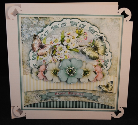 Vintage Pastel Shabby Chic Card Kit Blue 1197 by Yvonne Middleton