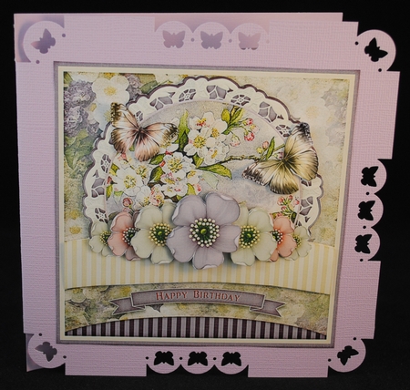 Vintage Pastel Shabby Chic Card Kit Purple 1198 by Yvonne Middleton
